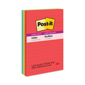 Post-it Pads in Playful Primary Collection Colors, Note Ruled, 4" x 6", 90 Sheets/Pad, 3 Pads/Pack (6603SSAN)