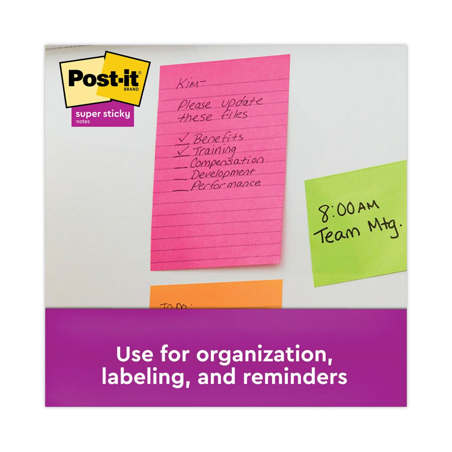 Post-it Pads in Supernova Neon Collection Colors, Note Ruled, 4" x 6", 90 Sheets/Pad, 3 Pads/Pack (6603SSMIA)