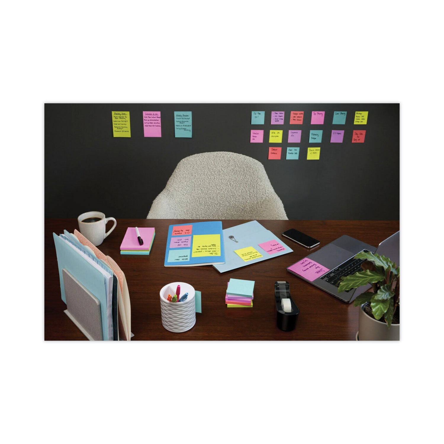 Post-it Pads in Supernova Neon Collection Colors, Note Ruled, 4" x 6", 90 Sheets/Pad, 3 Pads/Pack (6603SSMIA)