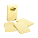 Post-it Original Pads in Canary Yellow, Note Ruled, 4" x 6", 100 Sheets/Pad, 5 Pads/Pack (6605PK)