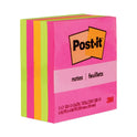 Post-it Original Pads in Poptimistic Collection Colors, 4" x 4", 100 Sheets/Pad, 5 Pads/Pack (6755LAN)