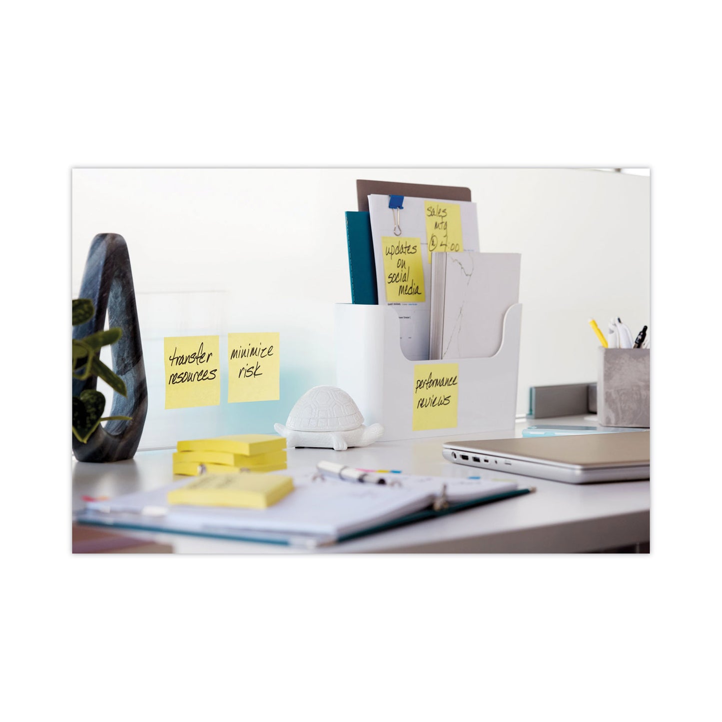 Post-it Pads in Canary Yellow, 1.88" x 1.88", 90 Sheets/Pad, 10 Pads/Pack (62210SSCY)