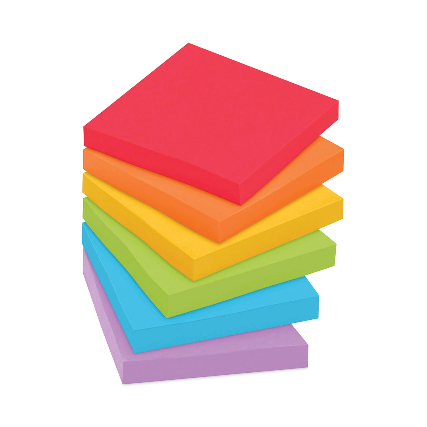 Post-it Pads in Playful Primary Collection Colors, 3" x 3", 90 Sheets/Pad, 12 Pads/Pack (65412SSAN)