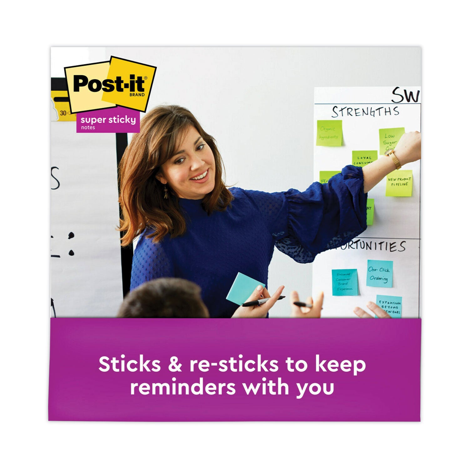 Post-it Pads in Supernova Neon Collection Colors, 3" x 3", 90 Sheets/Pad, 12 Pads/Pack (65412SSMIA)