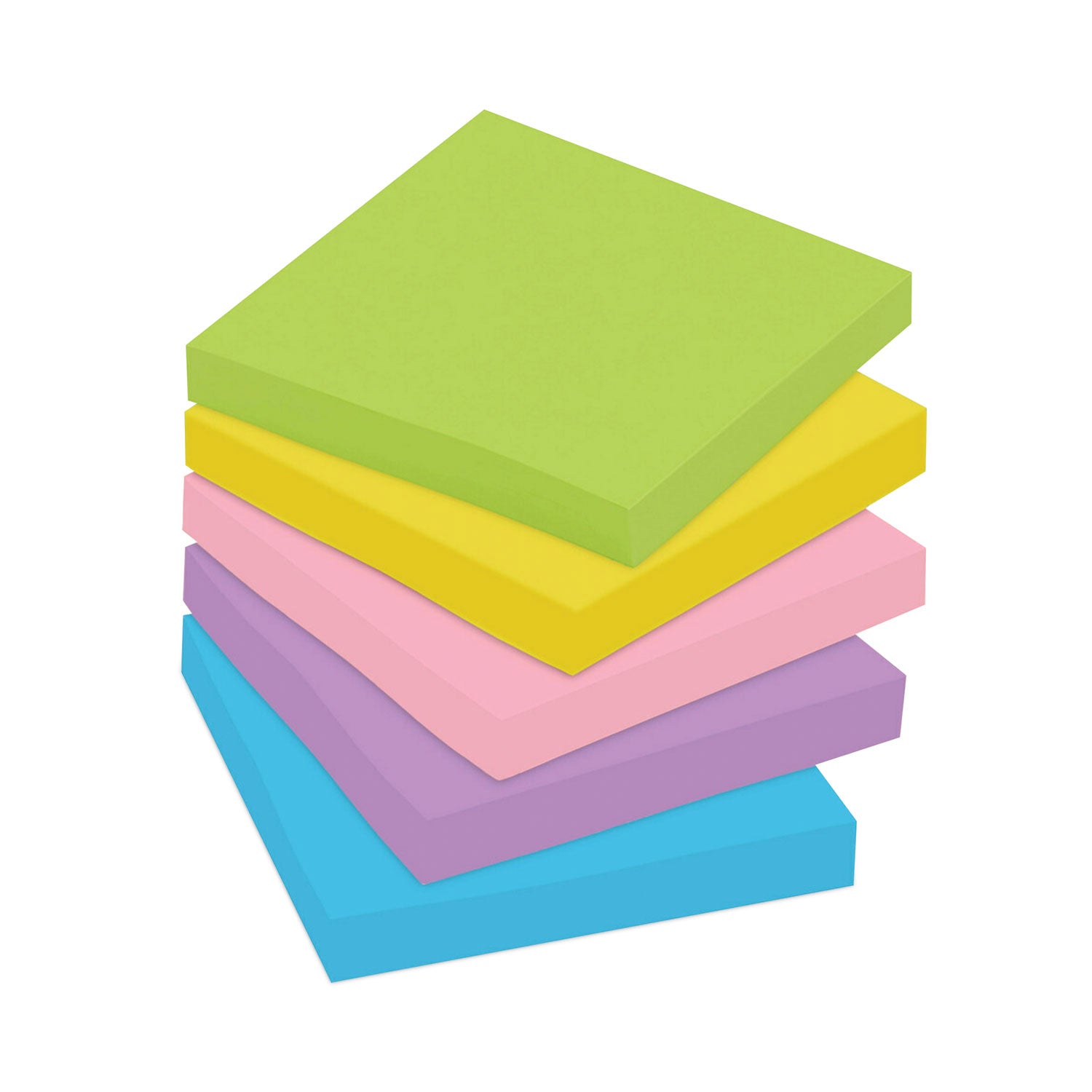 Post-it Original Pads in Floral Fantasy Collection Colors, Cabinet Pack, 3" x 3", 100 Sheets/Pad, 18 Pads/Pack (65418BRCP)