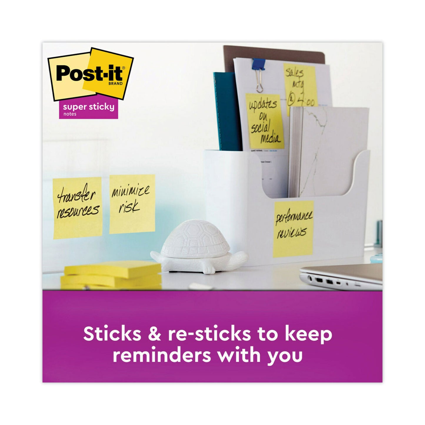 Post-it Pads in Canary Yellow, Cabinet Pack, 3" x 3", 90 Sheets/Pad, 24 Pads/Pack (65424SSCP)