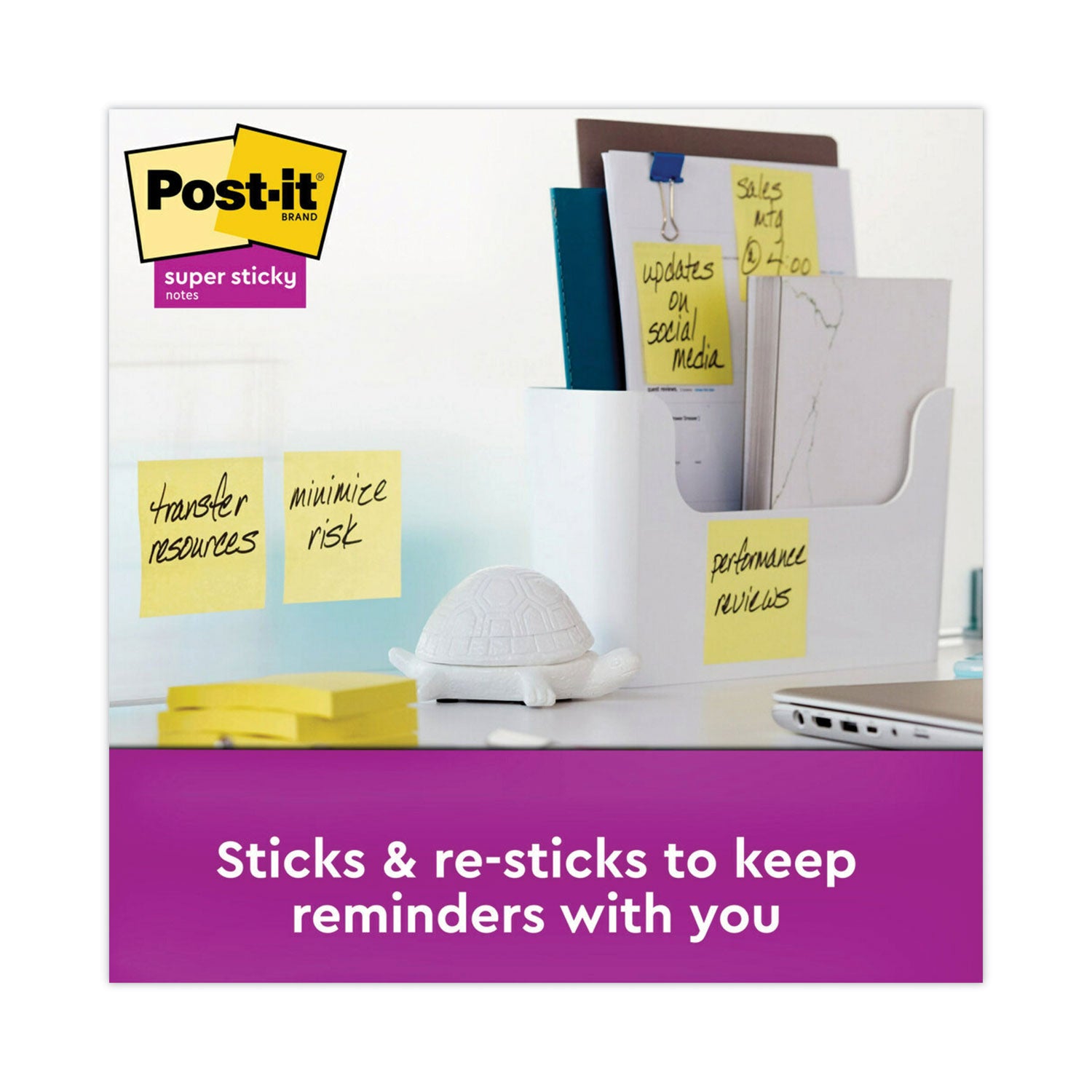 Post-it Pads in Canary Yellow, Value Pack, 3" x 3", 90 Sheets/Pad, 24 Pads/Pack (65424SSCY)