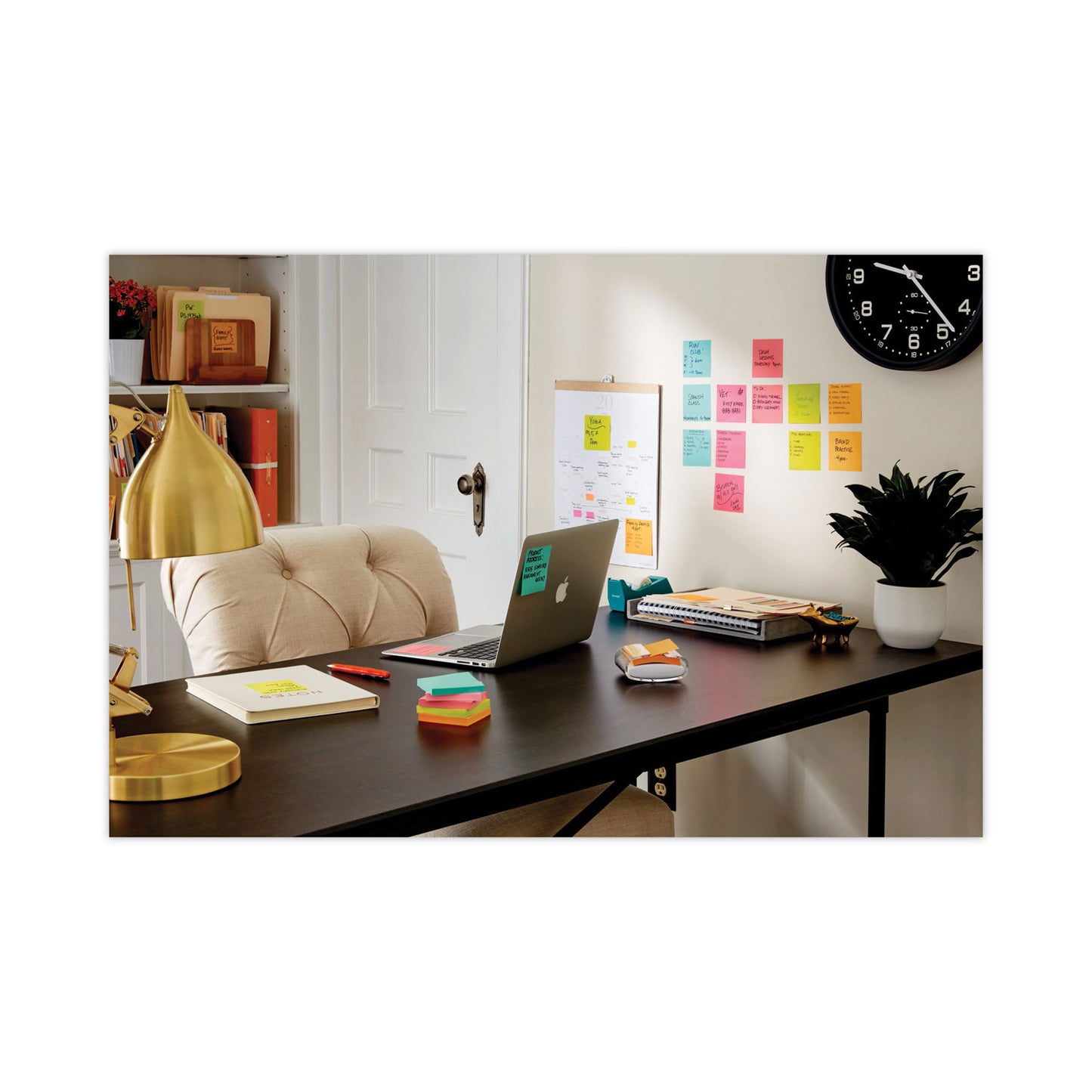 Post-it Self-Stick Notes Office Pack, 3" x 3", Supernova Neons Collection Colors, 90 Sheets/Pad, 24 Pads/Pack (65424SSCYM)