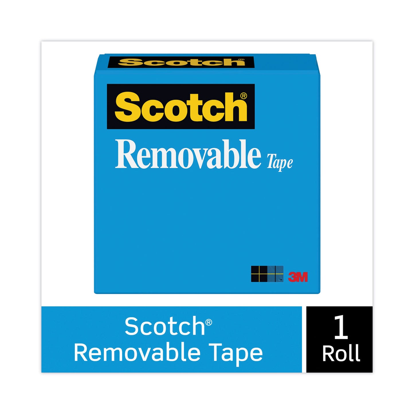 Scotch Removable Tape, 1" Core, 0.75" x 36 yds, Transparent (811341296)
