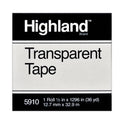 Highland Transparent Tape, 1" Core, 0.5" x 36 yds, Clear (5910121296)