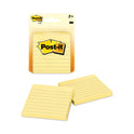 Post-it Original Pads in Canary Yellow, Note Ruled, 3" x 3", 100 Sheets/Pad, 2 Pads/Pack (70016076773)