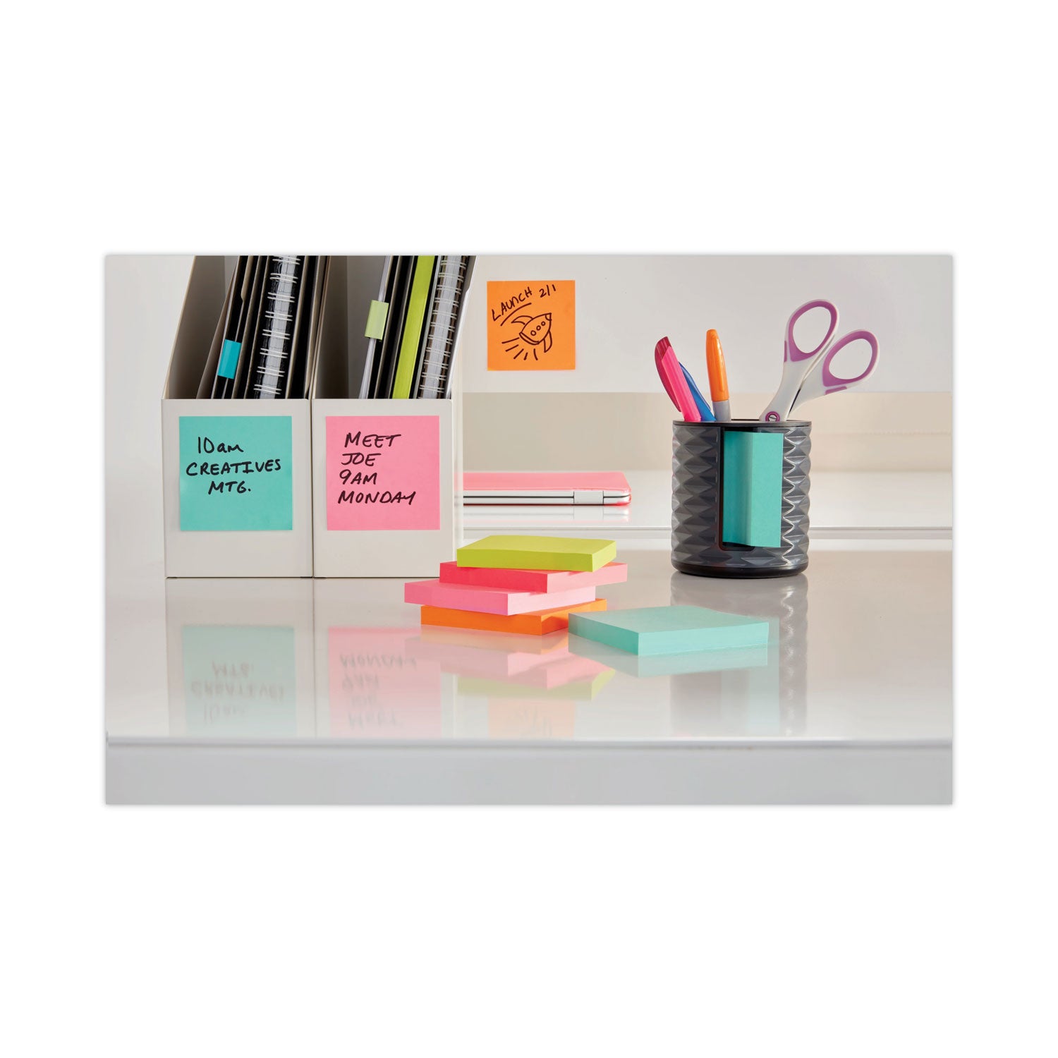 Post-it Vertical Pop-up Note Dispenser, For 3 x 3 Pads, Black (ABS330B)