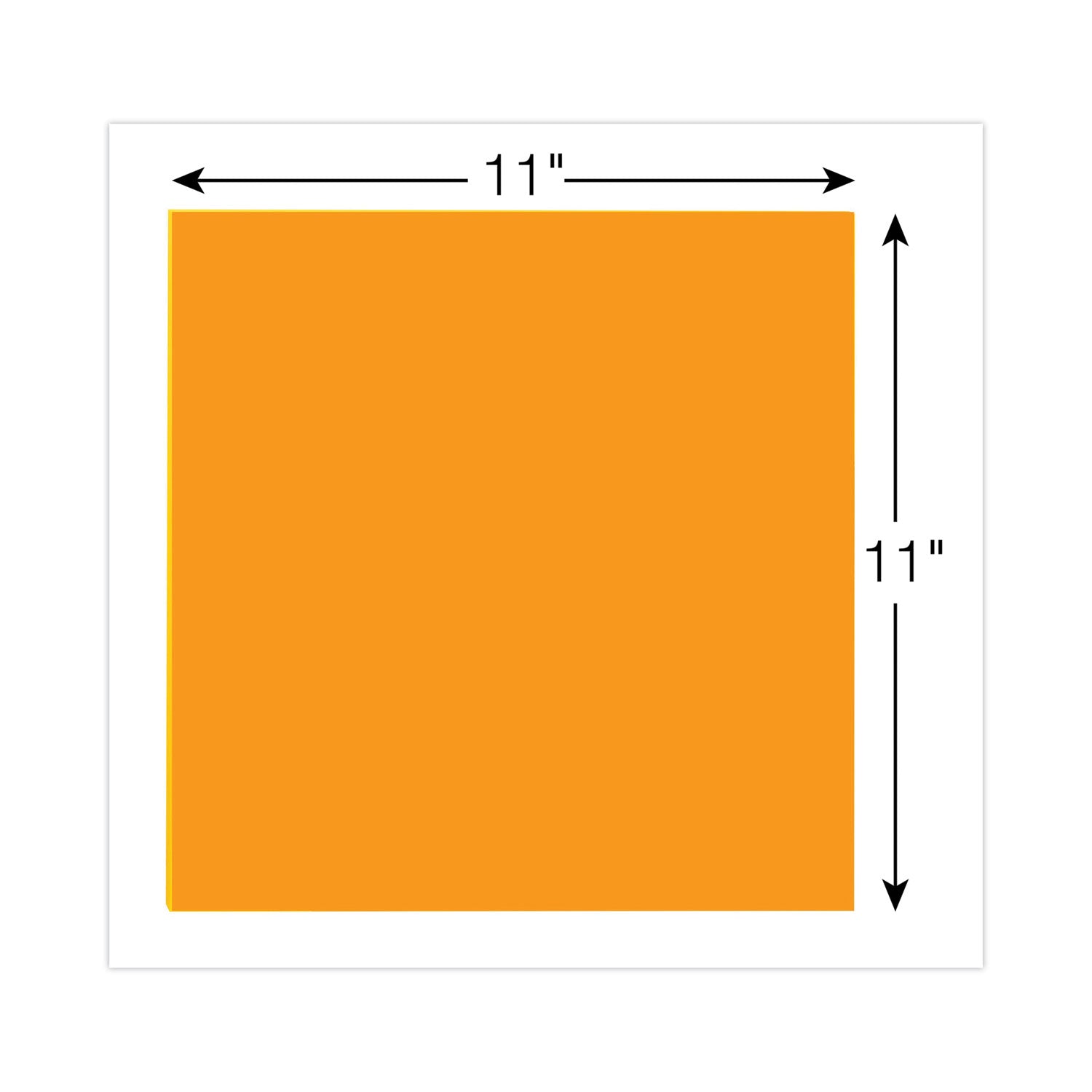 Post-it Big Notes, Unruled, 11 x 11, Orange, 30 Sheets (BN11O)