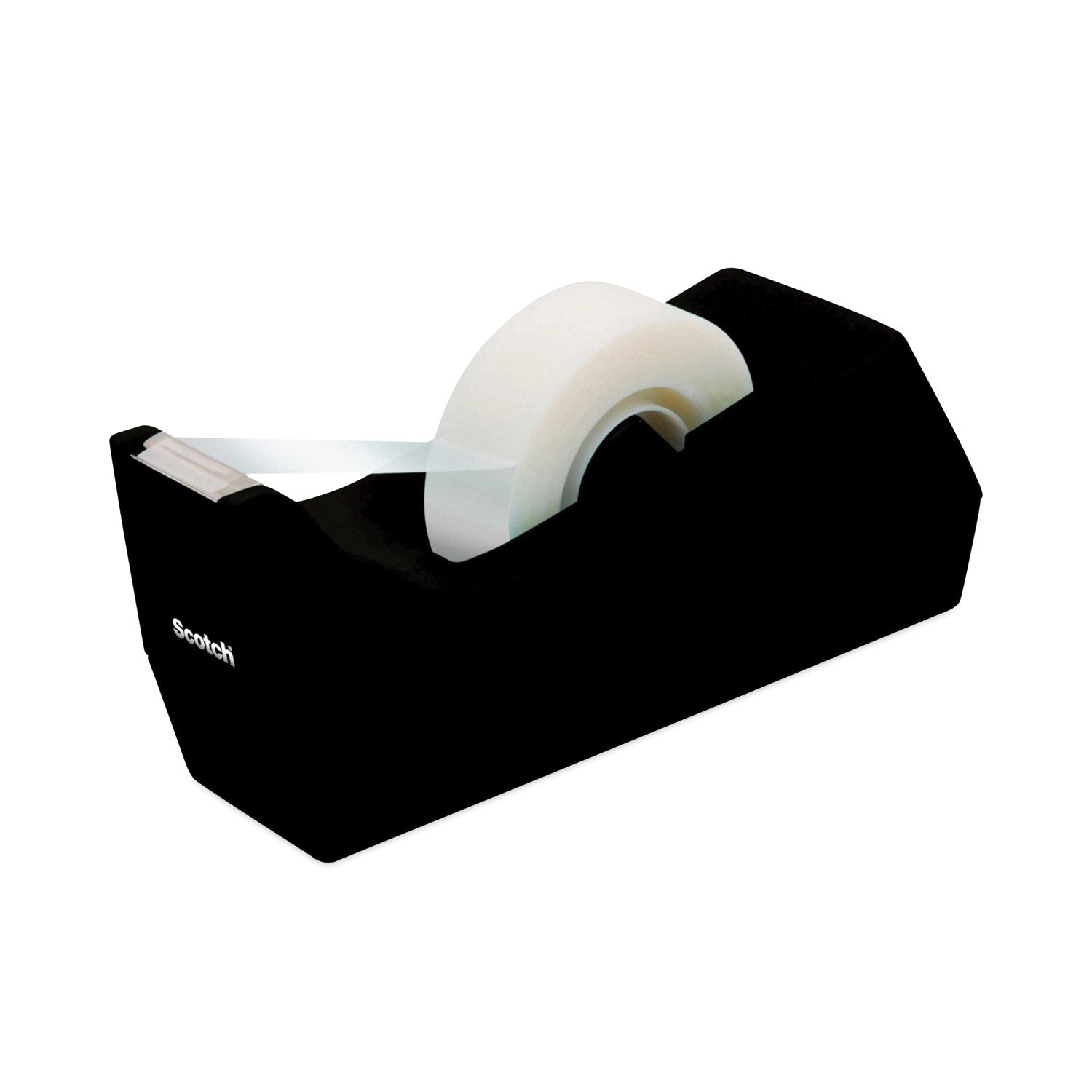 Scotch Desktop Tape Dispenser, Weighted Non-Skid Base, 1" Core, Black (C38BK)