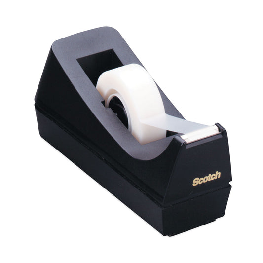 Scotch Desktop Tape Dispenser, Weighted Non-Skid Base, 1" Core, Black (C38BK)