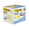 Post-it Pop-up Dispenser Value Pack, For 3 x 3 Pads, Black/Clear, Includes (12) Marrakesh Rio de Janeiro Super Sticky Pop-up Pad (DS330SSVA)