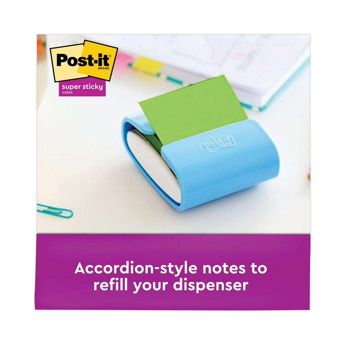 Post-it Pop-up 3 x 3 Note Refill, 3" x 3", Playful Primaries Collection Colors, 90 Sheets/Pad, 6 Pads/Pack (R3306SSAN)