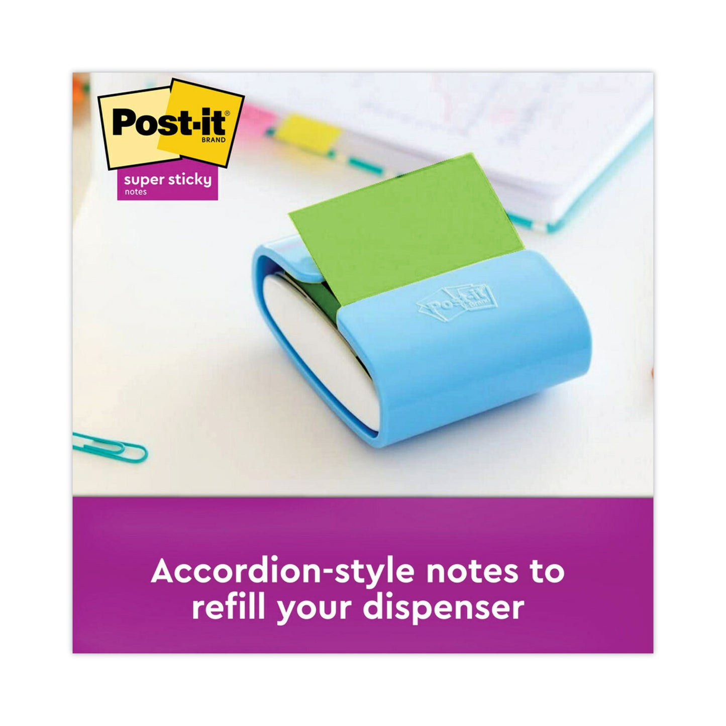 Post-it Pop-up 3 x 3 Note Refill, 3" x 3", Playful Primaries Collection Colors, 90 Sheets/Pad, 10 Pads/Pack (R33010SSAN)