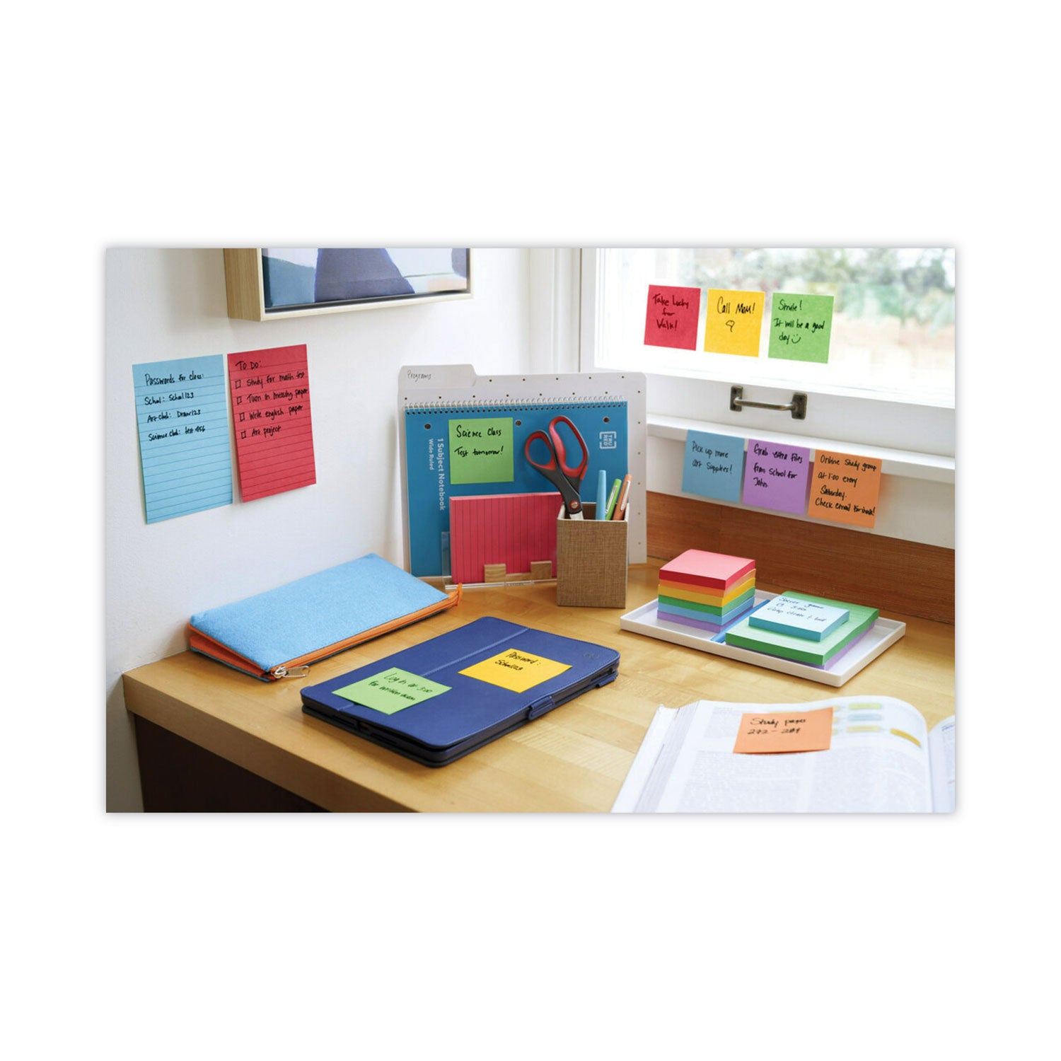 Post-it Pop-up 3 x 3 Note Refill, 3" x 3", Playful Primaries Collection Colors, 90 Sheets/Pad, 10 Pads/Pack (R33010SSAN)