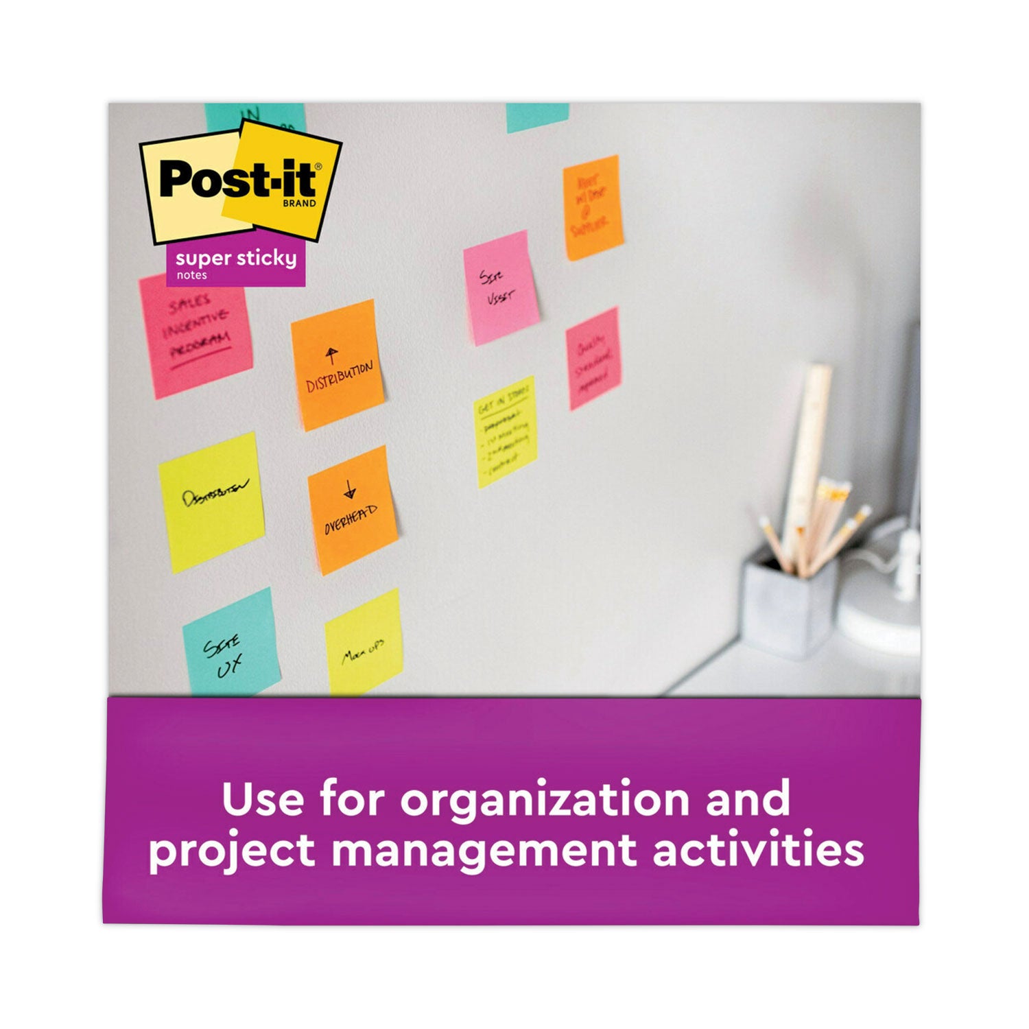 Post-it Pop-up 3 x 3 Note Refill, 3" x 3", Energy Boost Collection Colors, 90 Sheets/Pad, 10 Pads/Pack (R33010SSAU)