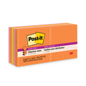 Post-it Pop-up 3 x 3 Note Refill, 3" x 3", Energy Boost Collection Colors, 90 Sheets/Pad, 10 Pads/Pack (R33010SSAU)