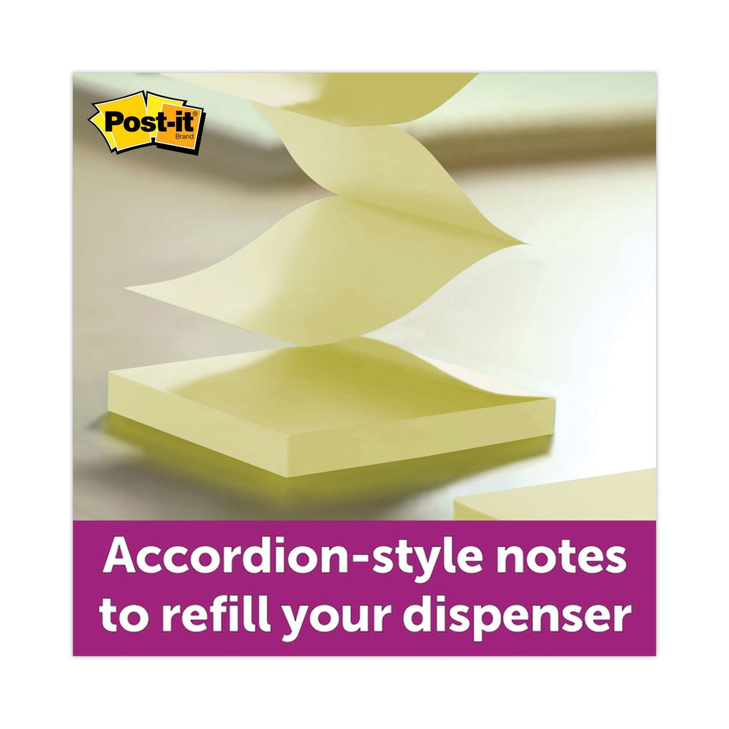 Post-it Pop-up 3 x 3 Note Refill, 3" x 3", Canary Yellow, 90 Sheets/Pad, 12 Pads/Pack (R33012SSCY)