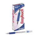 Pilot EasyTouch Ballpoint Pen, Stick, Fine 0.7 mm, Blue Ink, Clear/Blue Barrel, Dozen (32002)