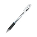 Pilot EasyTouch Ballpoint Pen, Stick, Medium 1 mm, Black Ink, Clear/Black Barrel, Dozen (32010)