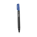 Sharpie Water-Resistant Ink Porous Point Pen, Stick, Fine 0.4 mm, Blue Ink, Black/Blue Barrel, Dozen (1742664)