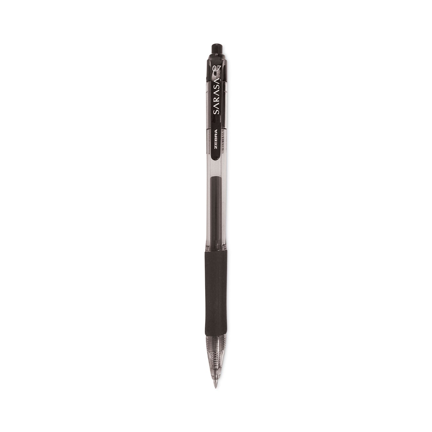 Zebra Sarasa Dry Gel X20 Gel Pen Value Pack, Retractable, Medium 0.7 mm, Black Ink, Clear/Black Barrel, 24/Box (14680)