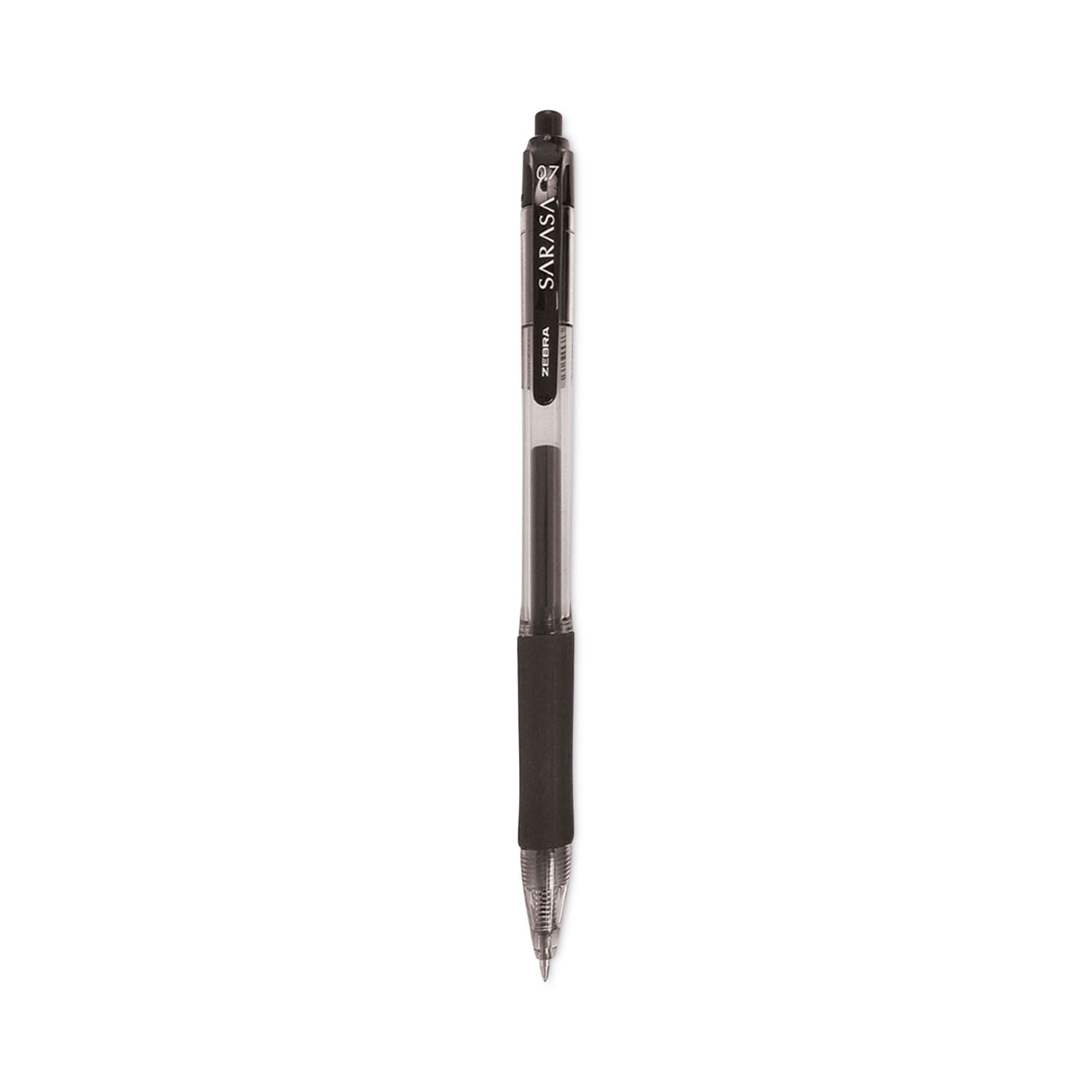 Zebra Sarasa Dry Gel X20 Gel Pen Value Pack, Retractable, Medium 0.7 mm, Black Ink, Clear/Black Barrel, 24/Box (14680)