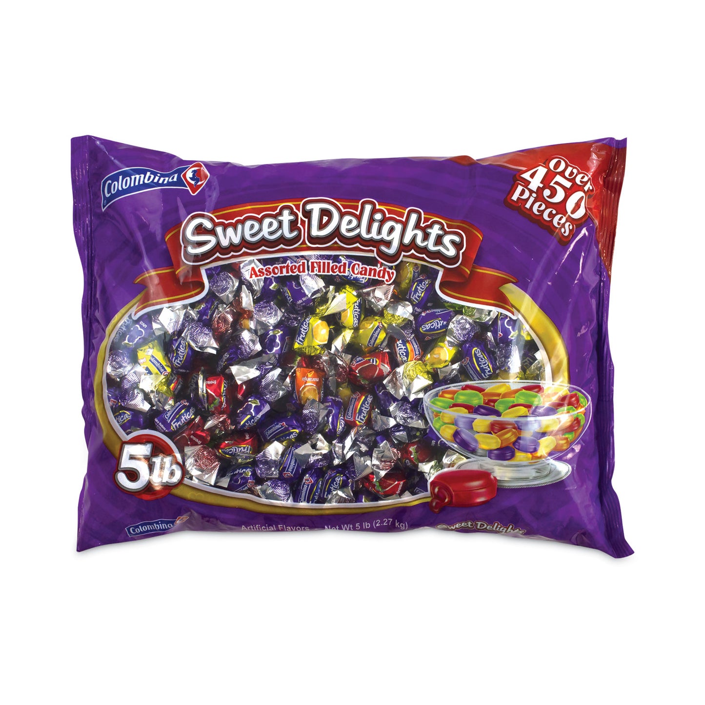 Colombina Fancy Filled Hard Candy Assortment, Variety, 5 lb Bag, Approx. 420 Pieces (20900248)