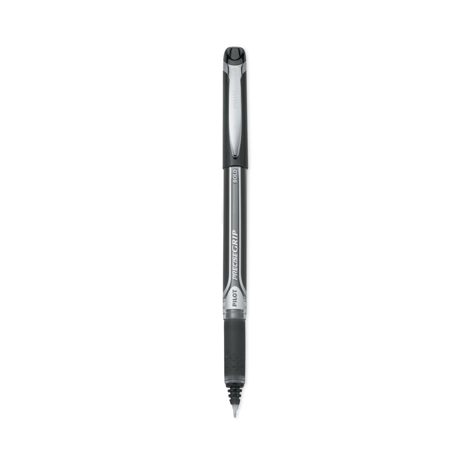 Pilot Precise Grip Roller Ball Pen, Stick, Bold 1 mm, Black Ink, Black Barrel (28901)