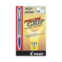 Pilot Precise Grip Roller Ball Pen, Stick, Bold 1 mm, Blue Ink, Blue Barrel (28902)