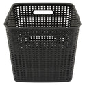 Advantus Plastic Weave Bin, Extra Large, 12.5" x 12.5" x 11.13", Black, 2/Pack (40376)