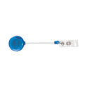 Advantus Translucent Retractable ID Card Reel, 30" Extension, Blue, 12/Pack (75472)
