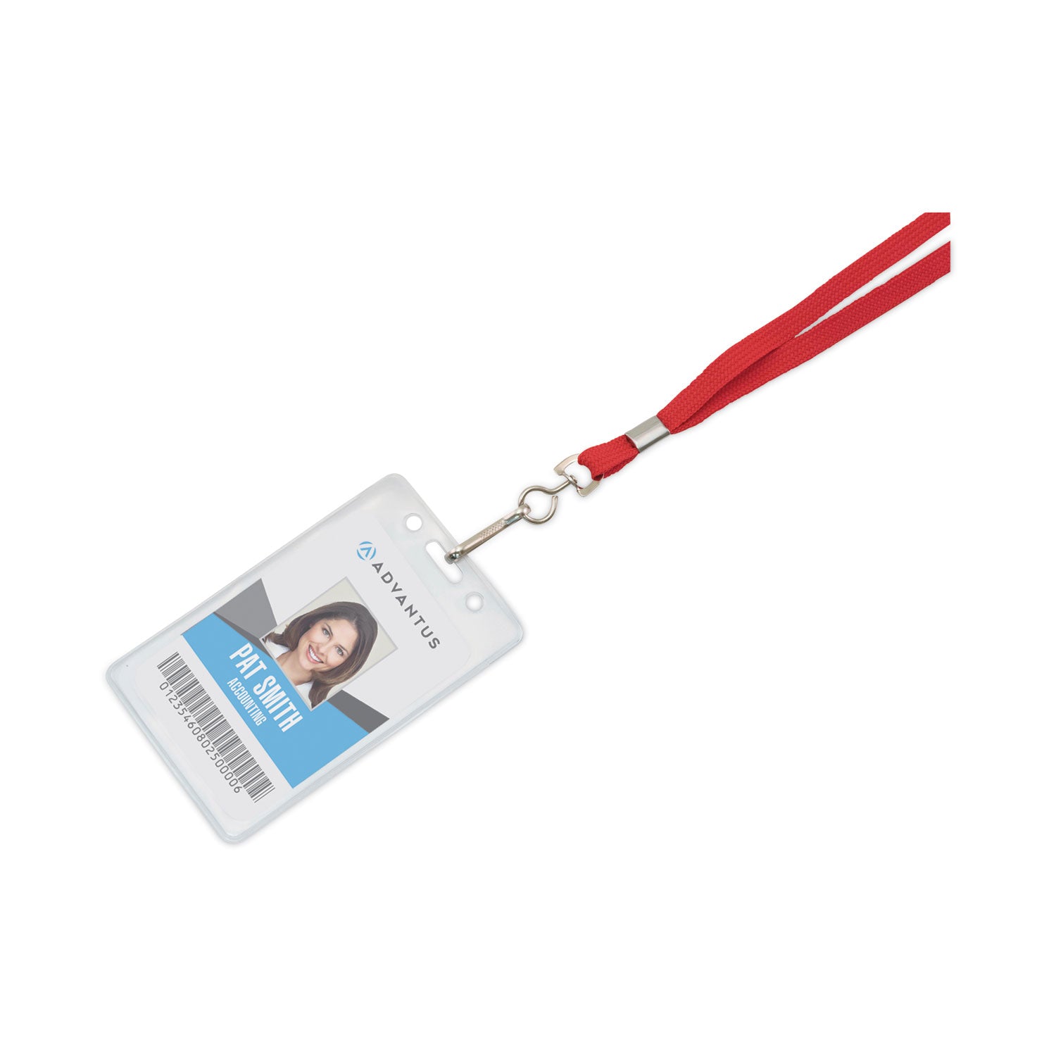 Advantus Deluxe Lanyards, Metal J-Hook Fastener, 36" Long, Red, 24/Box (75425)