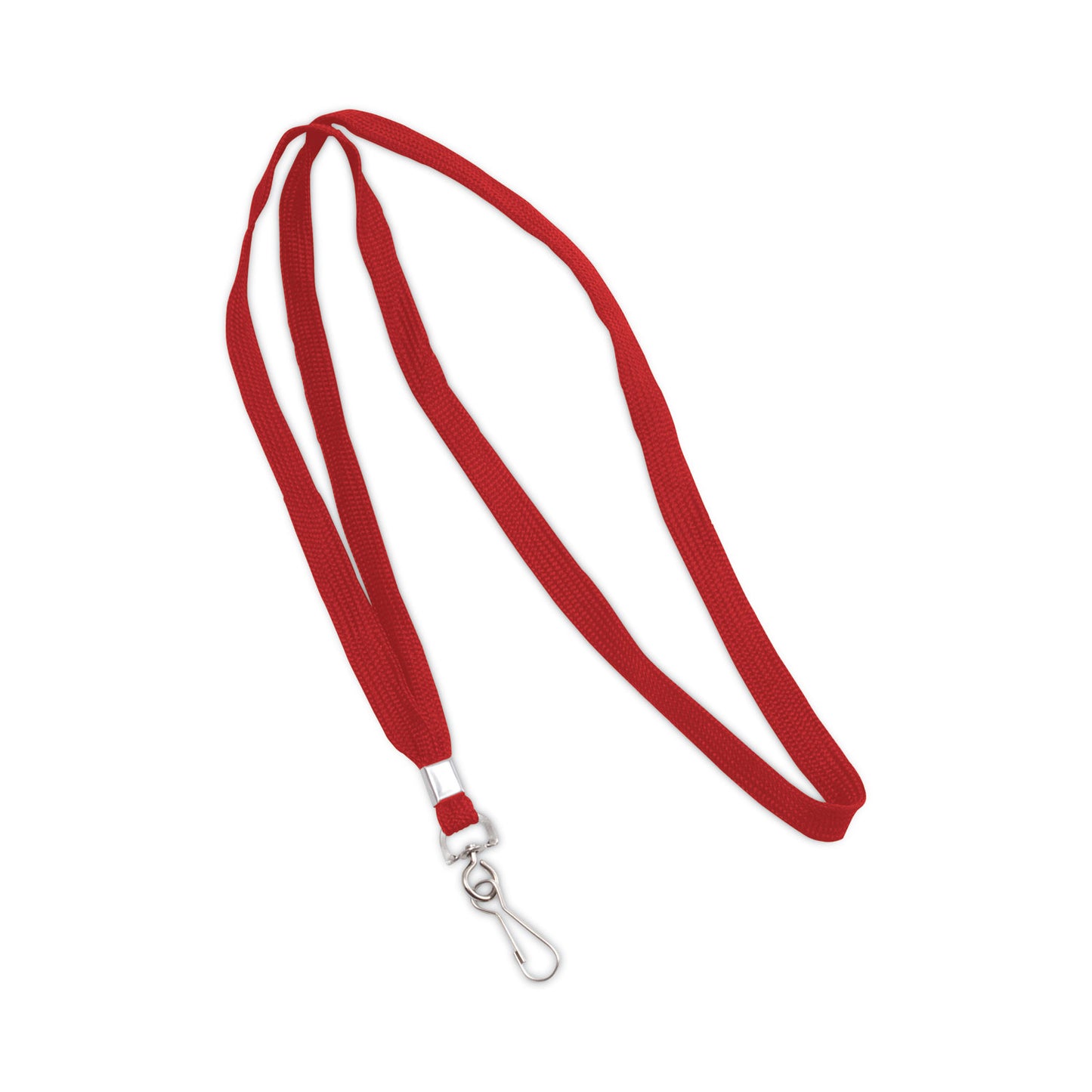 Advantus Deluxe Lanyards, Metal J-Hook Fastener, 36" Long, Red, 24/Box (75425)