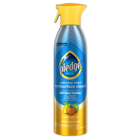 Pledge Multi Surface Antibacterial Everyday Cleaner, 9.7 oz Aerosol Spray, 6/Carton (336276)