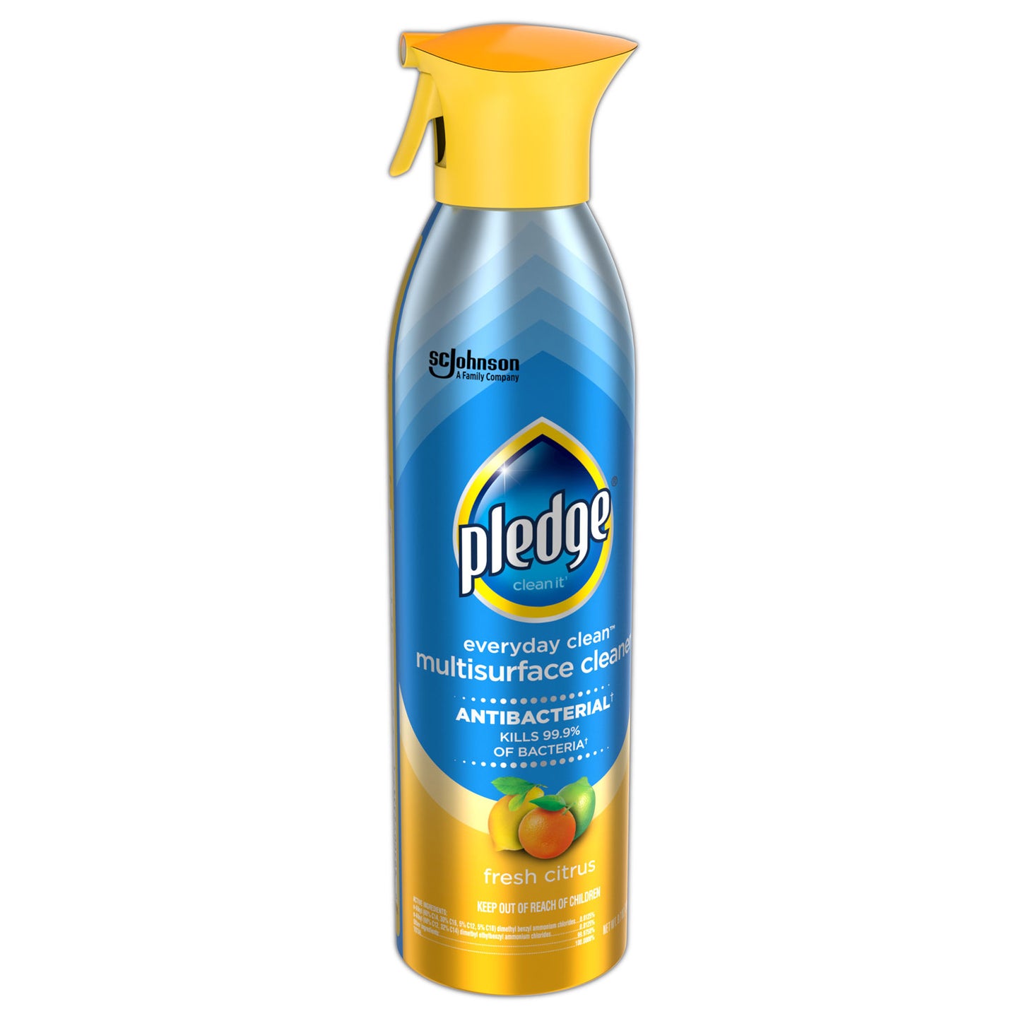 Pledge Multi Surface Antibacterial Everyday Cleaner, 9.7 oz Aerosol Spray, 6/Carton (336276)