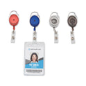 Advantus Carabiner-Style Retractable ID Card Reel, 30" Extension, Assorted Colors, 20/Pack (75552)