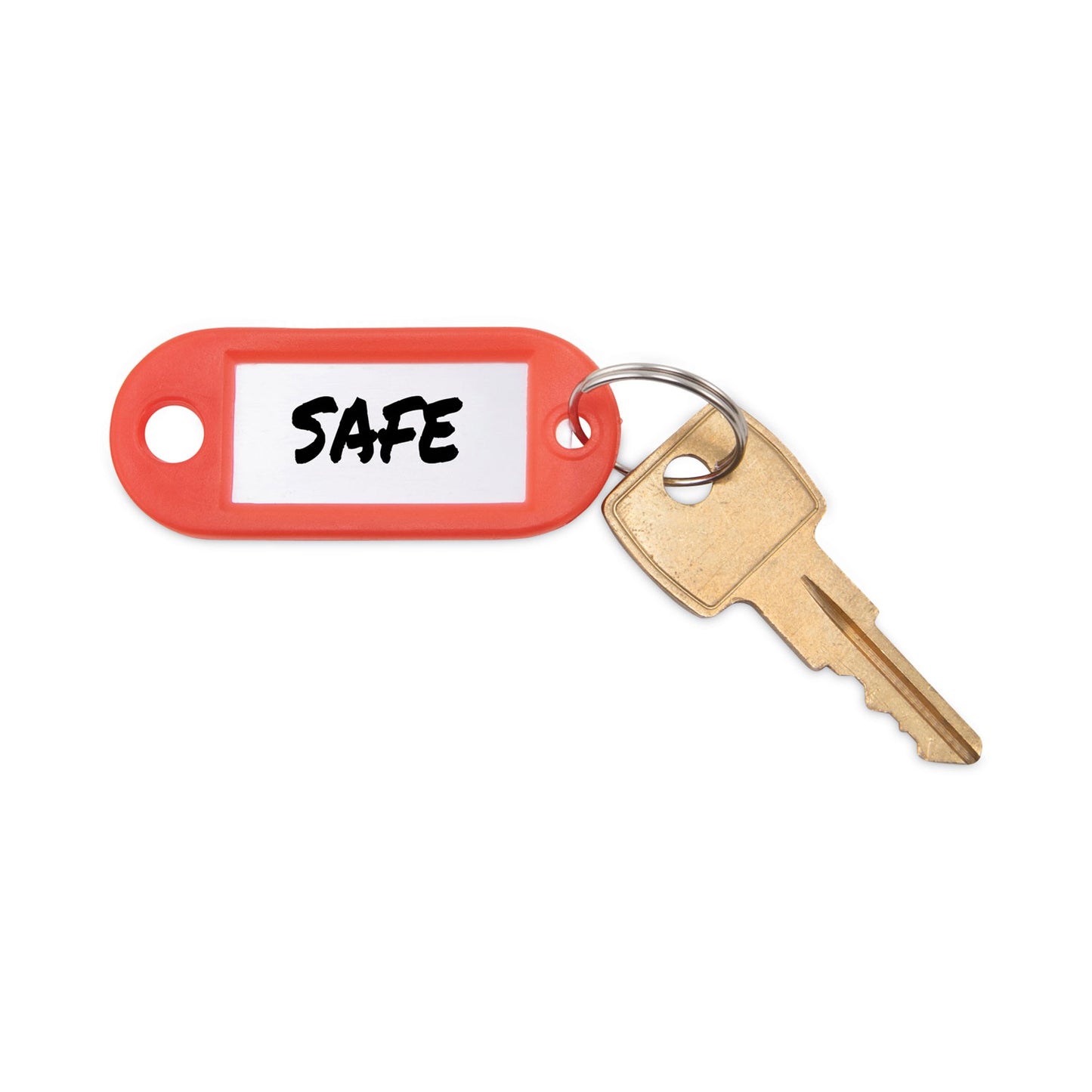 Advantus Key Tags Label Window, 0.88 x 0.19 x 2, Red, 6/Pack (KEY98018)