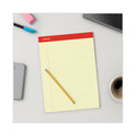 Universal Perforated Ruled Writing Pads, Wide/Legal Rule, Red Headband, 50 Canary-Yellow 8.5 x 11.75 Sheets, Dozen (10630)