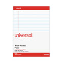 Universal Perforated Ruled Writing Pads, Wide/Legal Rule, Red Headband, 50 White 8.5 x 11.75 Sheets, Dozen (20630)