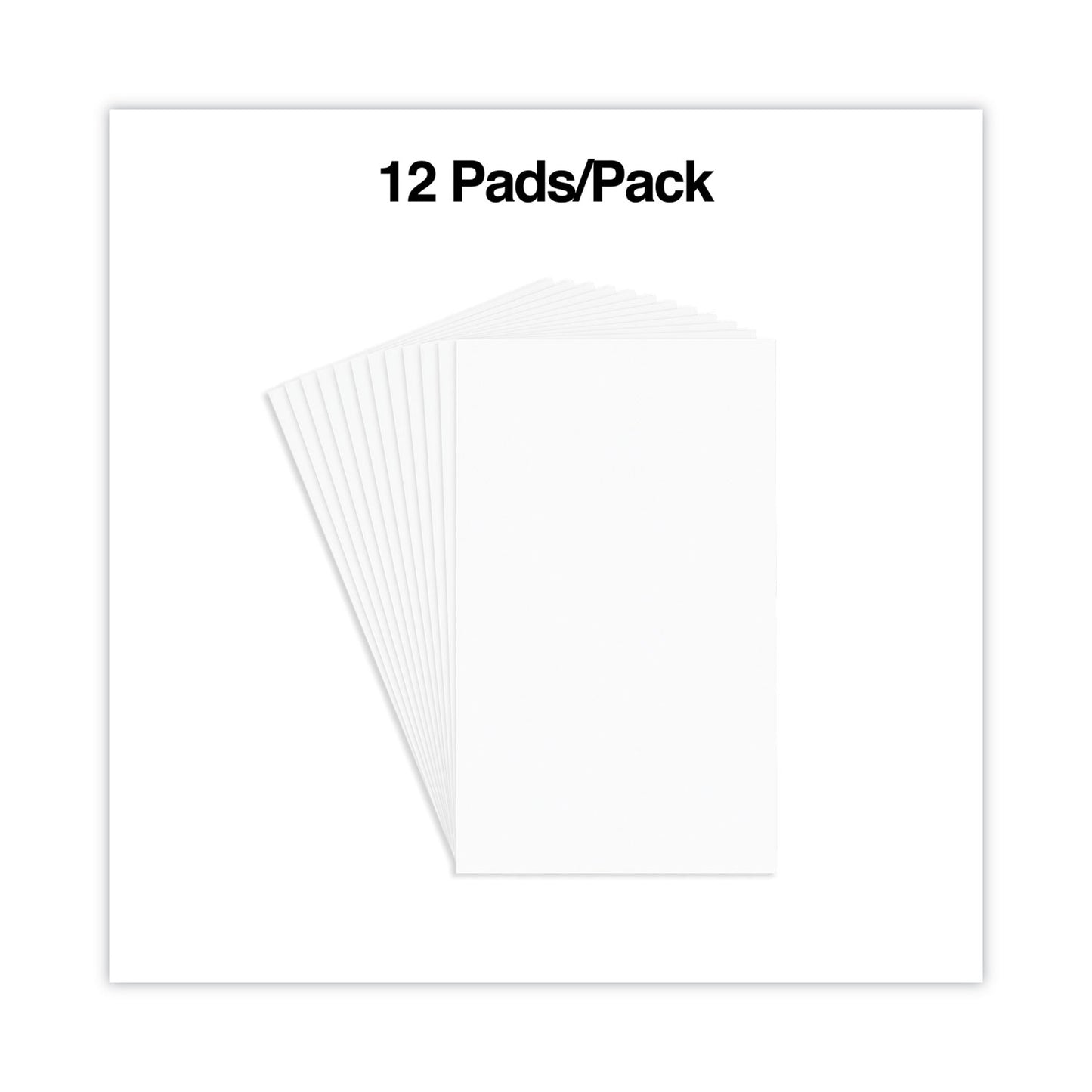 Universal Scratch Pads, Unruled, 3 x 5, White, 100 Sheets, 12/Pack (35613)