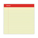 Universal Perforated Ruled Writing Pads, Wide/Legal Rule, Red Headband, 50 Canary-Yellow 8.5 x 14 Sheets, Dozen (40000)