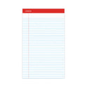 Universal Perforated Ruled Writing Pads, Wide/Legal Rule, Red Headband, 50 White 8.5 x 14 Sheets, Dozen (45000)