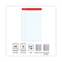 Universal Perforated Ruled Writing Pads, Wide/Legal Rule, Red Headband, 50 White 8.5 x 14 Sheets, Dozen (45000)