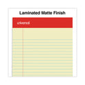 Universal Perforated Ruled Writing Pads, Narrow Rule, Red Headband, 50 Canary-Yellow 5 x 8 Sheets, Dozen (46200)