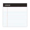 Universal Premium Ruled Writing Pads with Heavy-Duty Back, Narrow Rule, Black Headband, 50 White 5 x 8 Sheets, 12/Pack (57300)